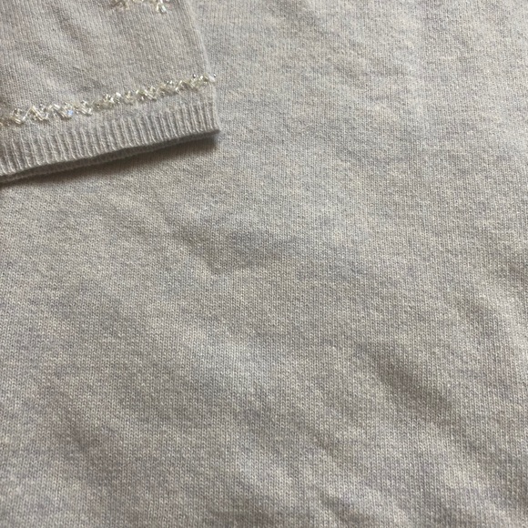 L.L. Bean Light Blue Snowflake Cardigan - Picture 4 of 10